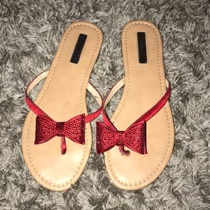 INC international concepts SZ 9 thong sandal bow